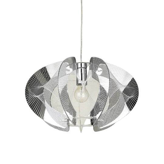 Modern Chrome Pendant Lamp With Acrylic Shade - Restaurant Lighting