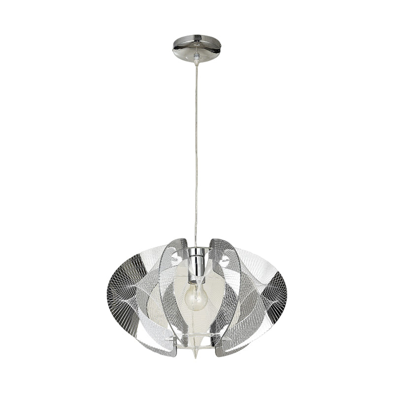 Modern Chrome Pendant Lamp With Acrylic Shade - Restaurant Lighting