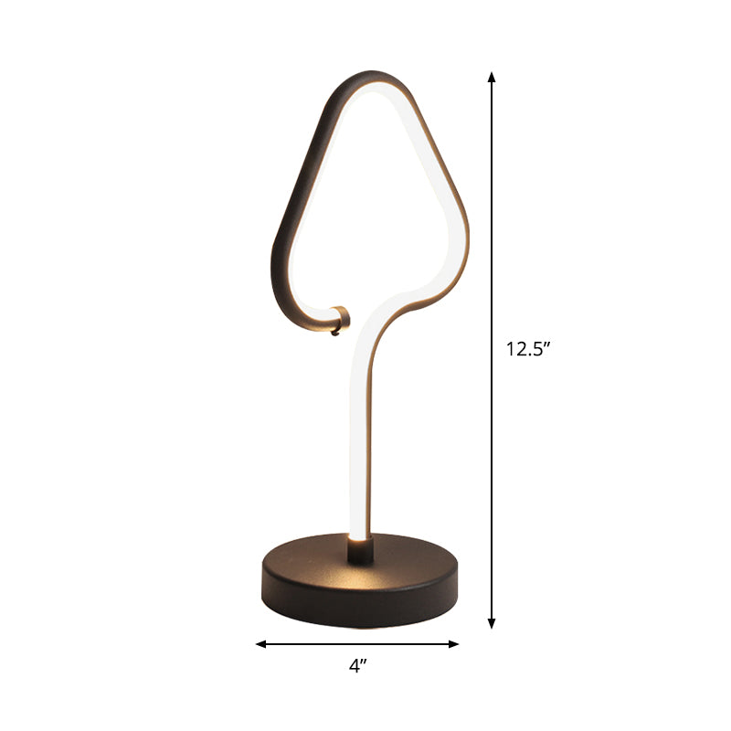 Contemporary Triangle Led Nightstand Lamp Acrylic Task Light With Metal Circle Base - Warm/White