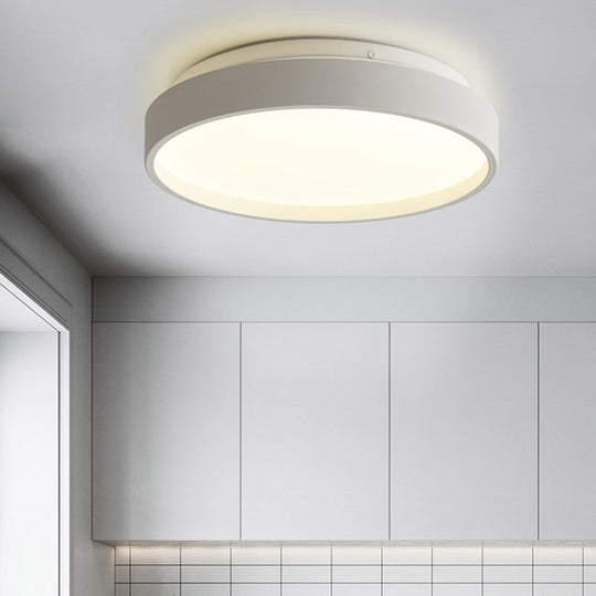 Modern Acrylic Flush Mount Ceiling Light - 12"/18" Round, Coffee Bronze/Gold/White - Indoor Use