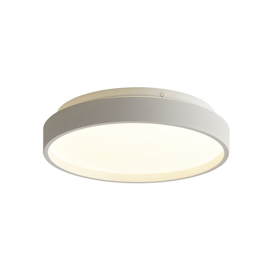Modern Acrylic Flush Mount Ceiling Light - 12"/18" Round, Coffee Bronze/Gold/White - Indoor Use