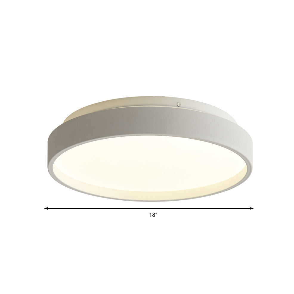 Modern Acrylic Flush Mount Ceiling Light - 12"/18" Round, Coffee Bronze/Gold/White - Indoor Use