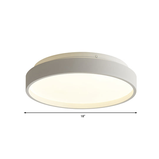 Modern Acrylic Flush Mount Ceiling Light - 12"/18" Round, Coffee Bronze/Gold/White - Indoor Use
