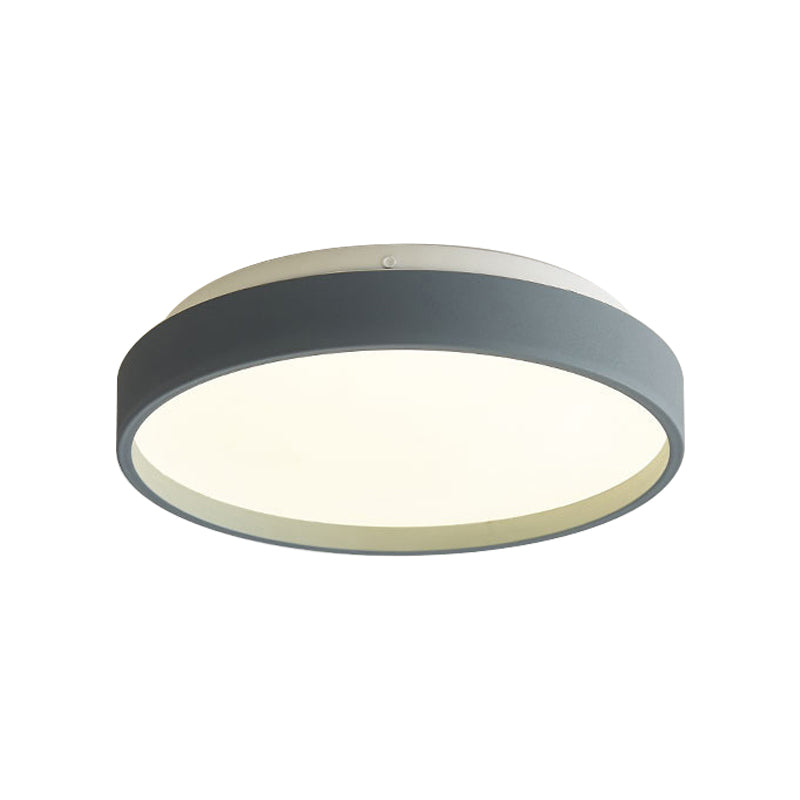 Modern Acrylic Flush Mount Ceiling Light - 12"/18" Round, Coffee Bronze/Gold/White - Indoor Use
