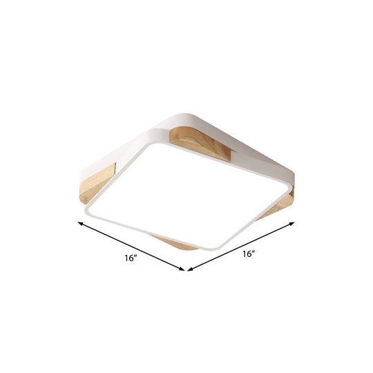 Luminaire rectangulaire contemporain en acrylique - Plafonnier encastré pour salon (16"/19,5"/35,5", noir/blanc)