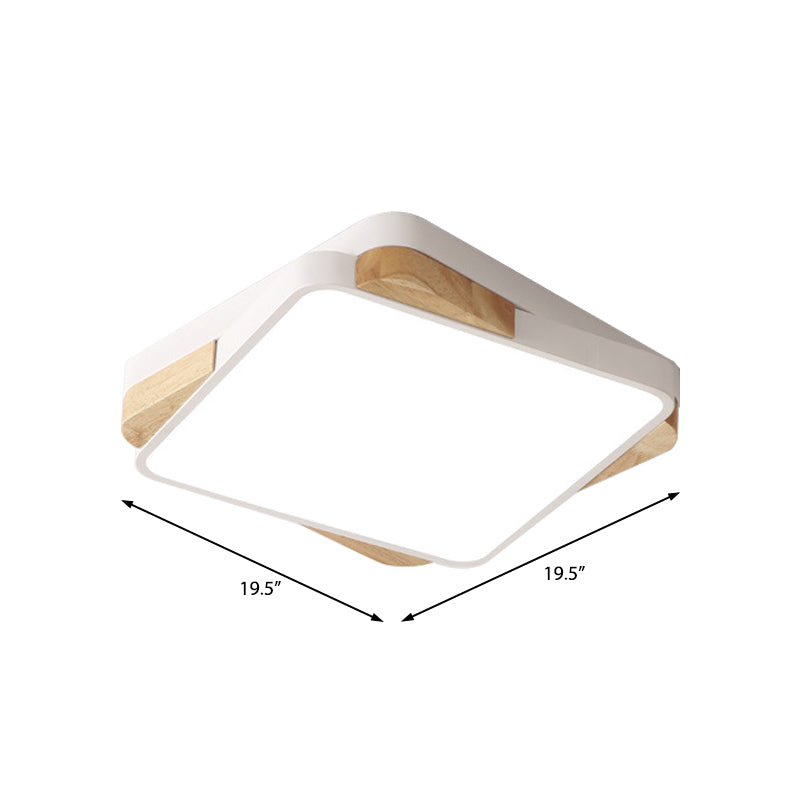 Contemporary Rectangular Acrylic Lighting Fixture - Flush Mount Ceiling Lights For Living Room