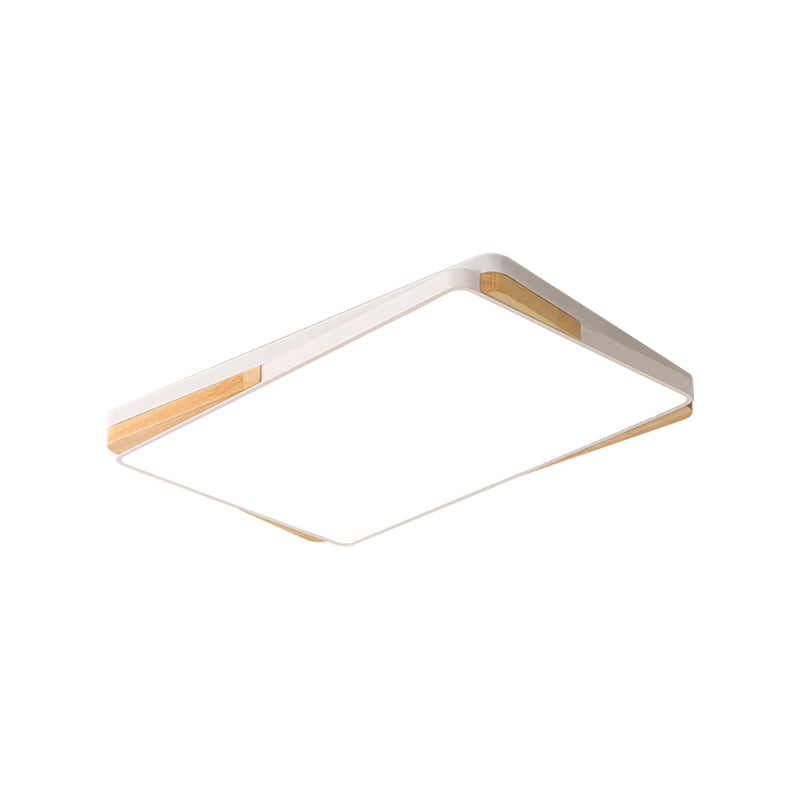 Contemporary Rectangular Acrylic Lighting Fixture - Flush Mount Ceiling Lights For Living Room