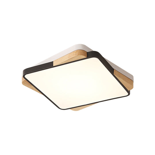 Contemporary Rectangular Acrylic Lighting Fixture - Flush Mount Ceiling Lights For Living Room