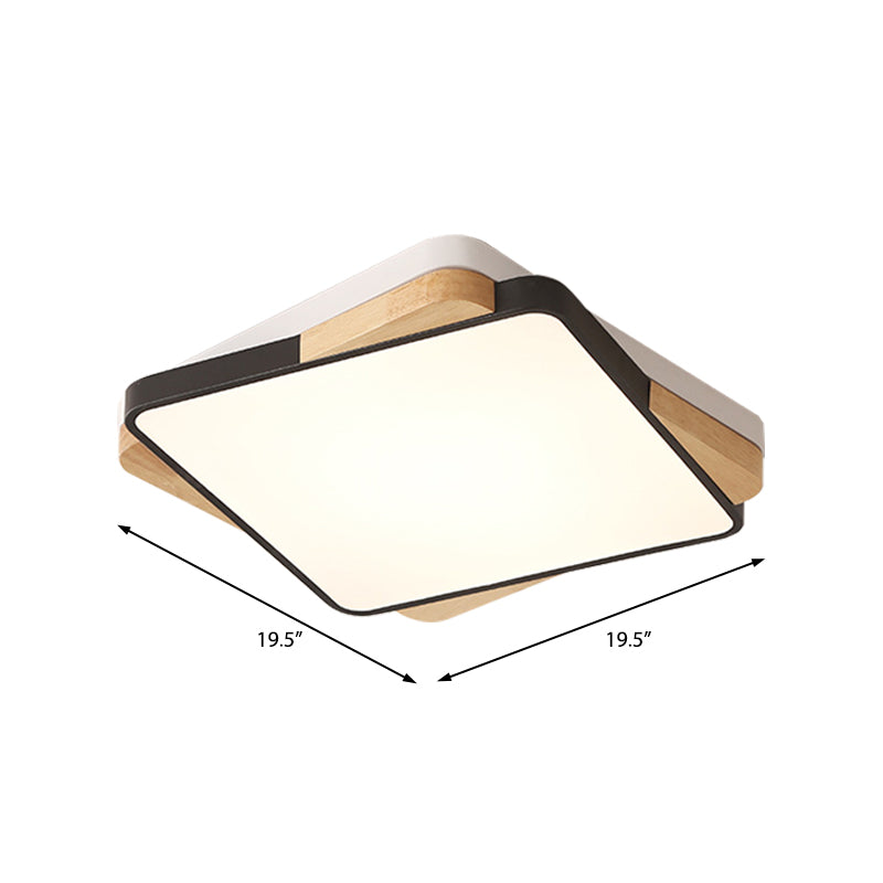 Contemporary Rectangular Acrylic Lighting Fixture - Flush Mount Ceiling Lights For Living Room