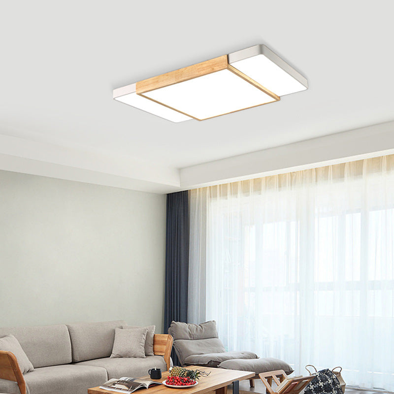 Nordic Style Wood and Metal Ceiling Lights"
Alternatively:
"Squared Ceiling Lights in Nordic Style Wood and Metal"
"Modern Nordic Ceiling Lights with Wood and Metal Design"
"White Square Ceiling Lights in Nordic Style Wood and Metal