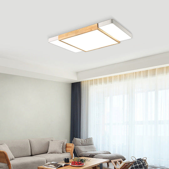 Nordic Style Wood and Metal Ceiling Lights"
Alternatively:
"Squared Ceiling Lights in Nordic Style Wood and Metal"
"Modern Nordic Ceiling Lights with Wood and Metal Design"
"White Square Ceiling Lights in Nordic Style Wood and Metal
