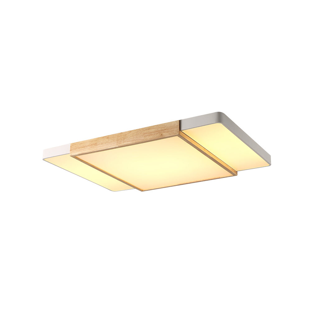 Nordic Style Wood and Metal Ceiling Lights"
Alternatively:
"Squared Ceiling Lights in Nordic Style Wood and Metal"
"Modern Nordic Ceiling Lights with Wood and Metal Design"
"White Square Ceiling Lights in Nordic Style Wood and Metal
