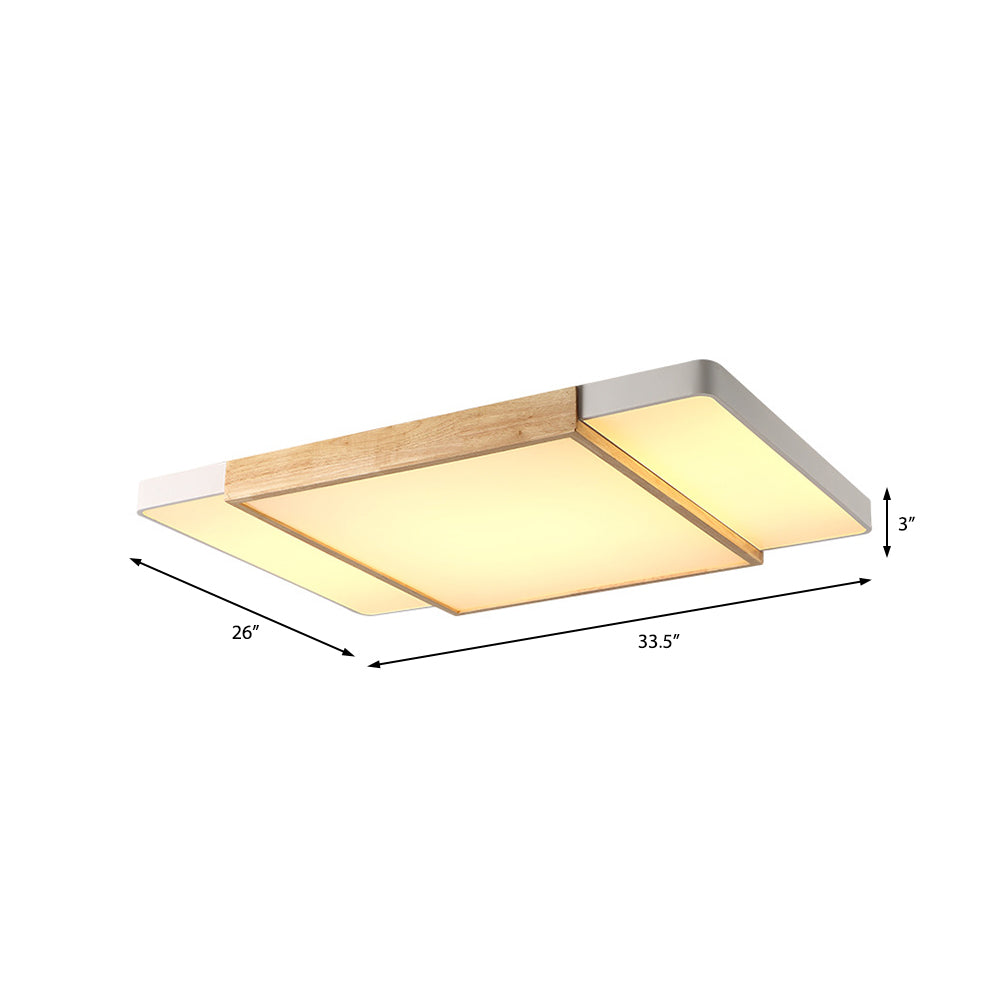 Nordic Style Wood and Metal Ceiling Lights"
Alternatively:
"Squared Ceiling Lights in Nordic Style Wood and Metal"
"Modern Nordic Ceiling Lights with Wood and Metal Design"
"White Square Ceiling Lights in Nordic Style Wood and Metal