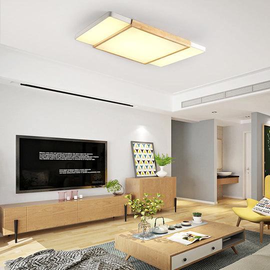 Nordic Style Wood and Metal Ceiling Lights"
Alternatively:
"Squared Ceiling Lights in Nordic Style Wood and Metal"
"Modern Nordic Ceiling Lights with Wood and Metal Design"
"White Square Ceiling Lights in Nordic Style Wood and Metal