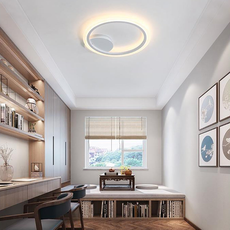 Modern Acrylic Light Ring Fixture for Bedroom Ceiling – Unique White Lighting (1/2/3 Lights, Warm/White)