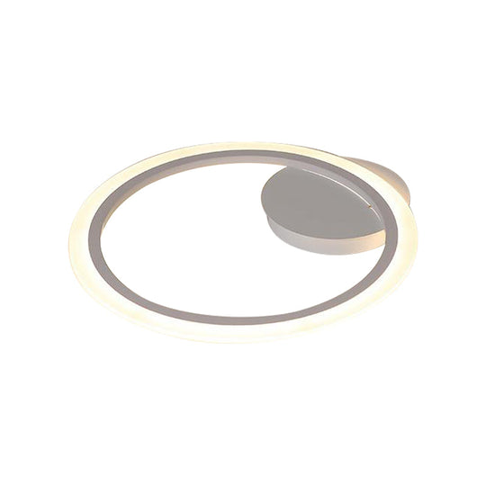 Modern Acrylic Light Ring Fixture for Bedroom Ceiling – Unique White Lighting (1/2/3 Lights, Warm/White)