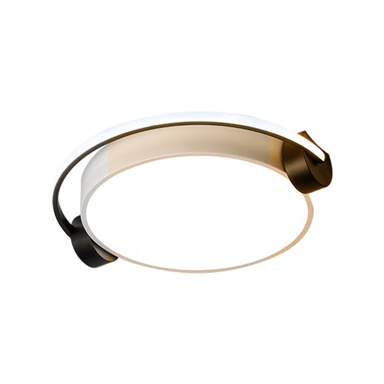 Modern White Headset Flush Mount Ceiling Light with Adjustable Warm/White Ambiance - 16.5"/19.5"/23.5" Round Light Fixture