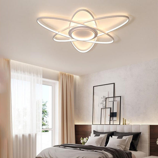 Modern Creative Ceiling Lights - Acrylic and Metal Light Fixture (25.5"/31.5"/39"), Warm/White Lighting