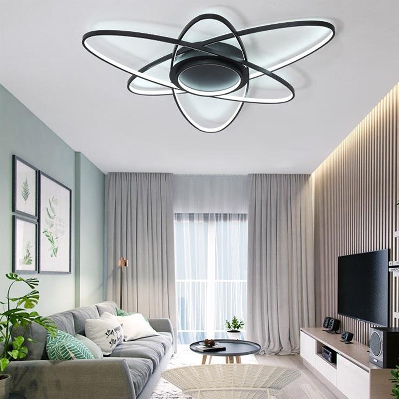 Modern Creative Ceiling Lights - Acrylic and Metal Light Fixture (25.5"/31.5"/39"), Warm/White Lighting