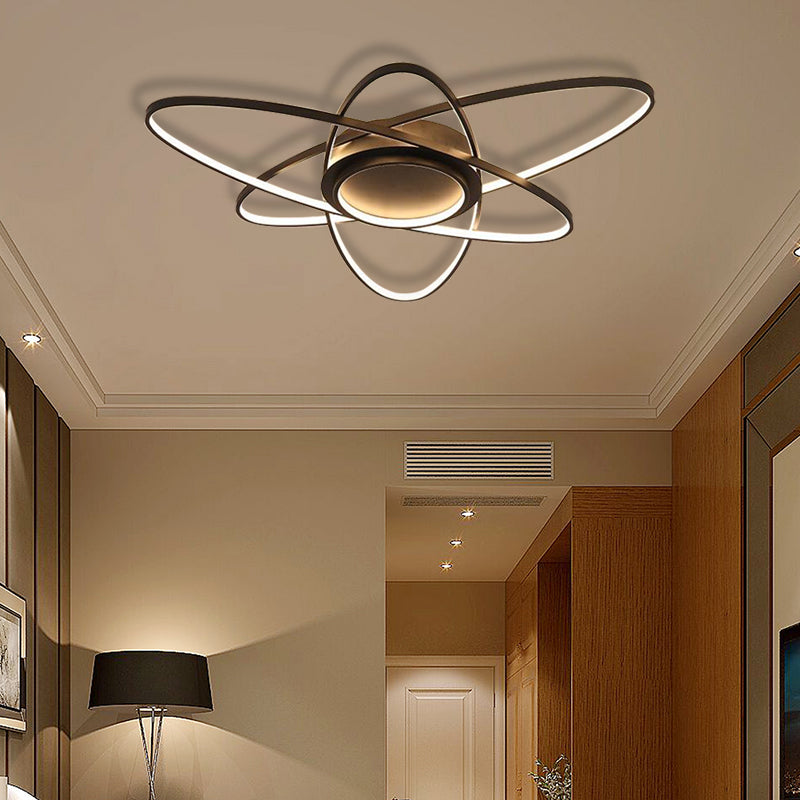 Modern Creative Ceiling Lights - Acrylic and Metal Light Fixture (25.5"/31.5"/39"), Warm/White Lighting