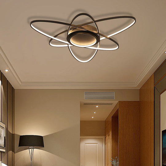 Modern Creative Ceiling Lights - Acrylic And Metal Light Fixture (25.5/31.5/39) Warm/White Lighting