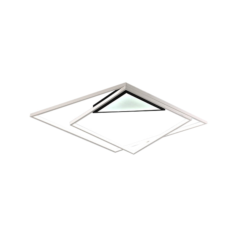 Contemporary Acrylic Flush Mount Ceiling Light in White - Ideal for Bedrooms