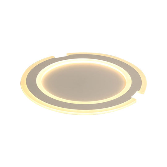 Modern Metal and Acrylic Circular Flushmount Ceiling Lights - Warm/White Indoor 9"/12"/16" Fixtures