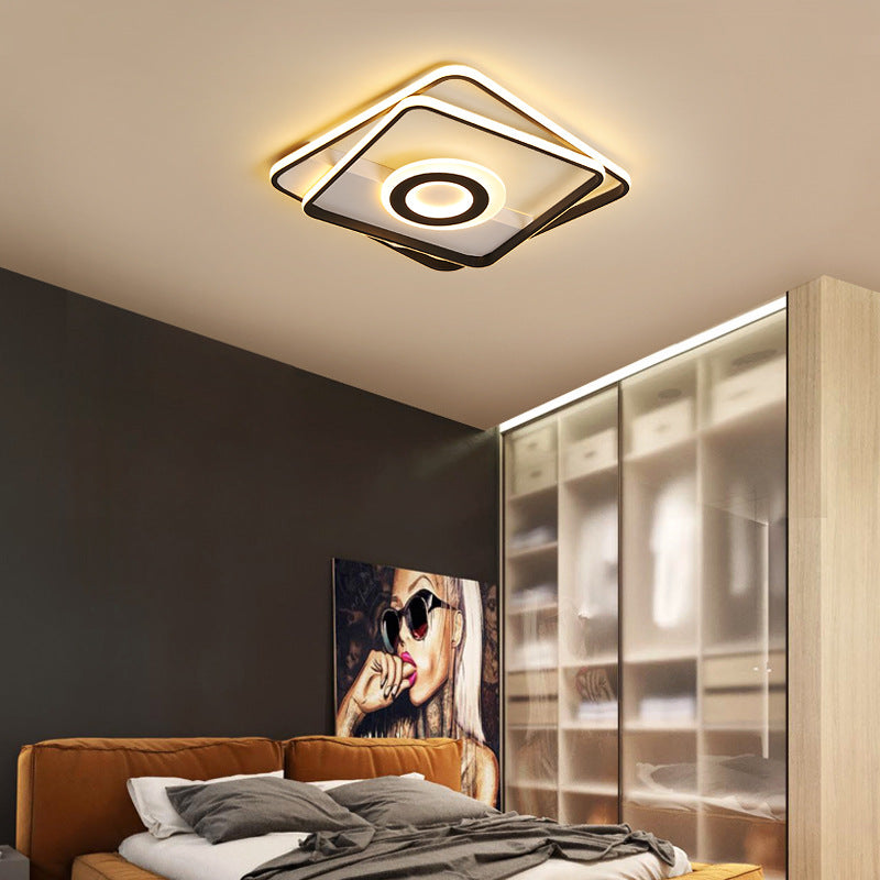 Minimalist LED Square Ceiling Flush Light - 16"/19.5"/23.5"/35.5" Wide - Warm/White Light