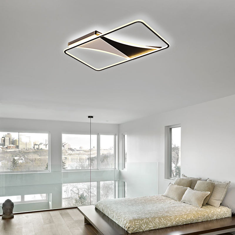 Ultra Thin Flush Metallic Led Ceiling Light - Warm/White Various Sizes Available White / 35.5 Warm