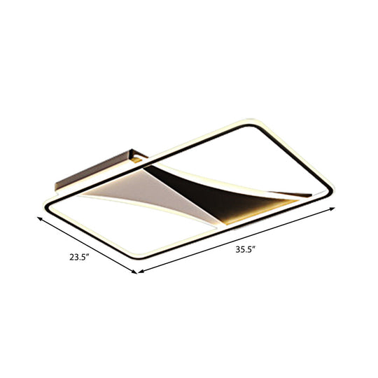 Ultra Thin Flush Metallic LED Ceiling Light - Warm/White - Various Sizes Available