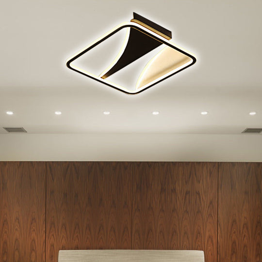 Ultra Thin Flush Metallic LED Ceiling Light - Warm/White - Various Sizes Available