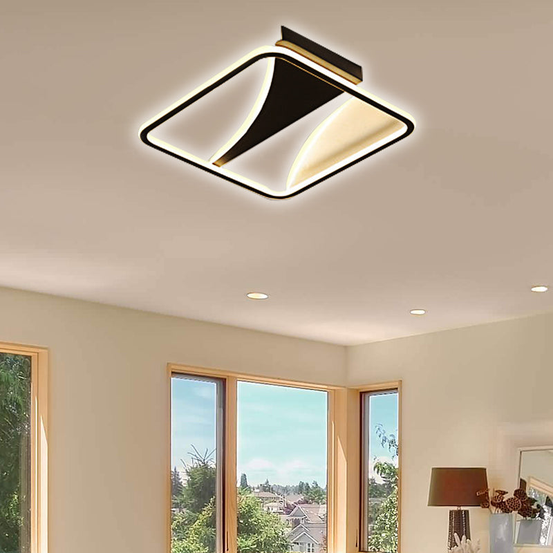 Ultra Thin Flush Metallic LED Ceiling Light - Warm/White - Various Sizes Available