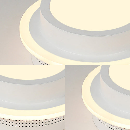 Modern LED Flush Ceiling Lamp in Black/White - Round, Square, or Triangle Acrylic Design for Corridor and Foyer