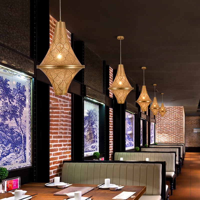 Flying Saucer Ceiling Light - Arab 14/21.5 H Metal Pendant Lighting Fixture In Brass