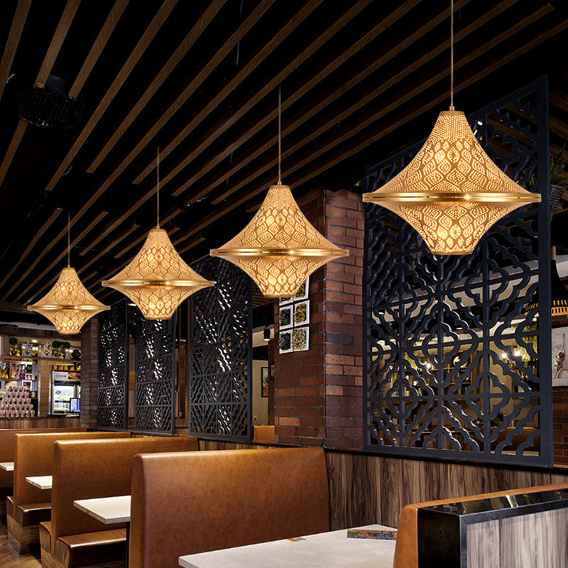 Flying Saucer Ceiling Light - Arab 14/21.5 H Metal Pendant Lighting Fixture In Brass / 14