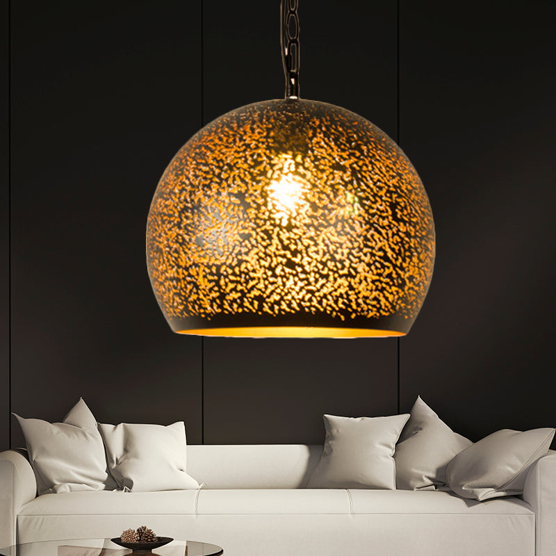 Brass Laser Cut Art Deco Hanging Lamp With 1 Bulb