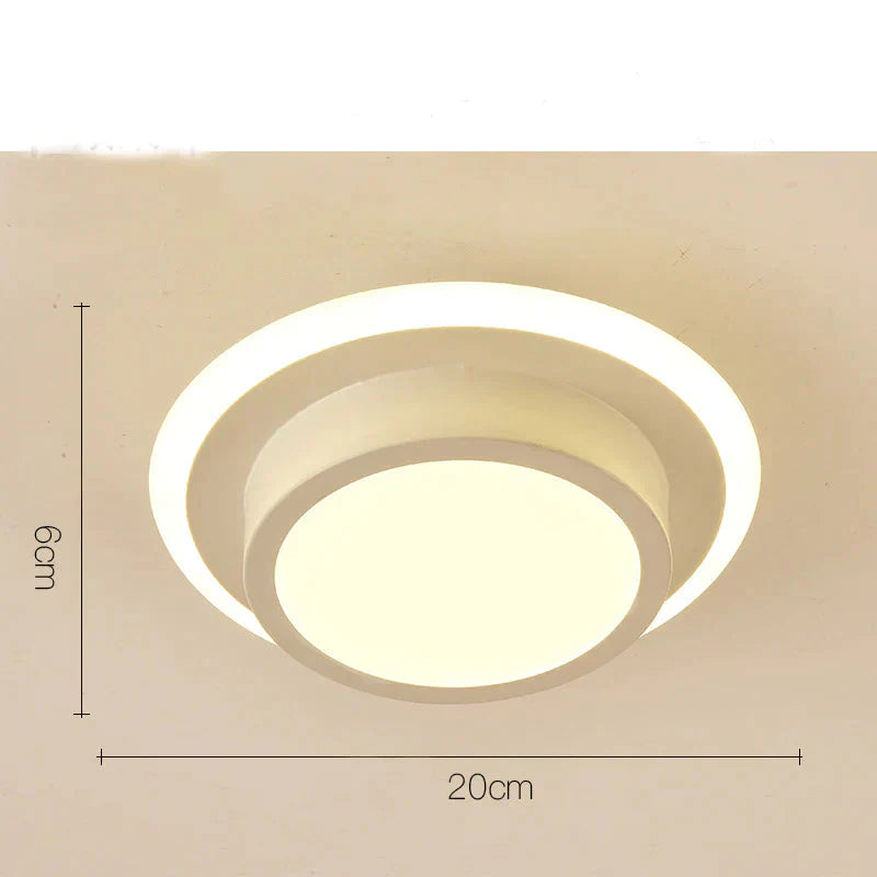 Plafonniers LED modernes en acrylique pour couloir, entrée de la maison, lampe Plafonnier Luminaria Lamparas De Techo, blanc, noir, peint