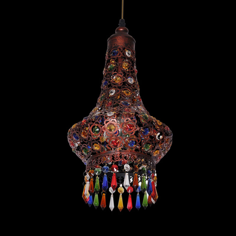 Vintage Copper Teardrop Pendant Light - Elegant Hallway Lighting Fixture