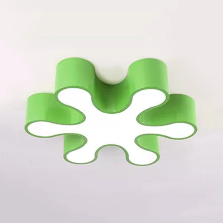 Plafonnier LED en acrylique à pétales colorés pour jardin d'enfants - Rouge/Jaune/Bleu/Vert, 19,5"/23,5" L