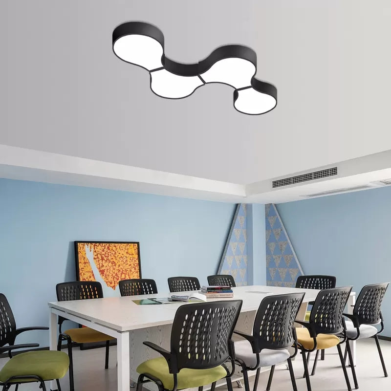 Modern LED Ceiling Lamp for Living Room - Metal & Acrylic Mount Light