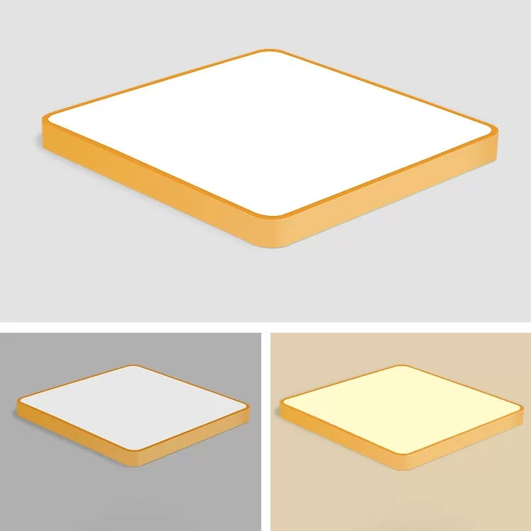 Plafonnier LED de style nordique - Montage encastré carré mince pour bureaux et couloirs