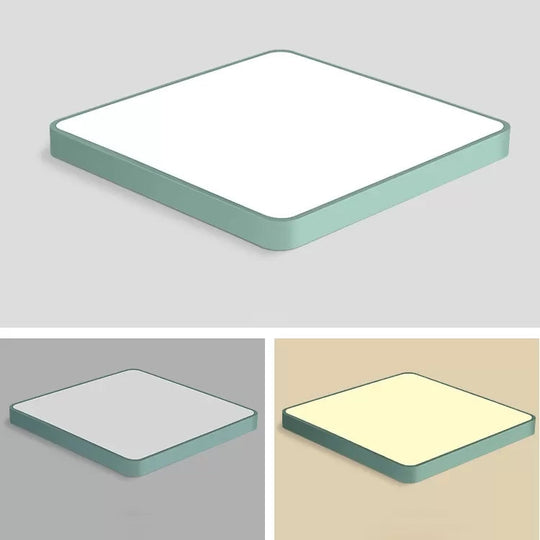 Plafonnier LED de style nordique - Montage encastré carré mince pour bureaux et couloirs