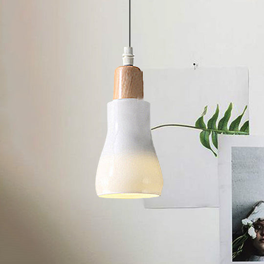 Modern Glass Pendant Lamp With Led Light In White Or Warm Tone - Bowl Cone Saucer Shape