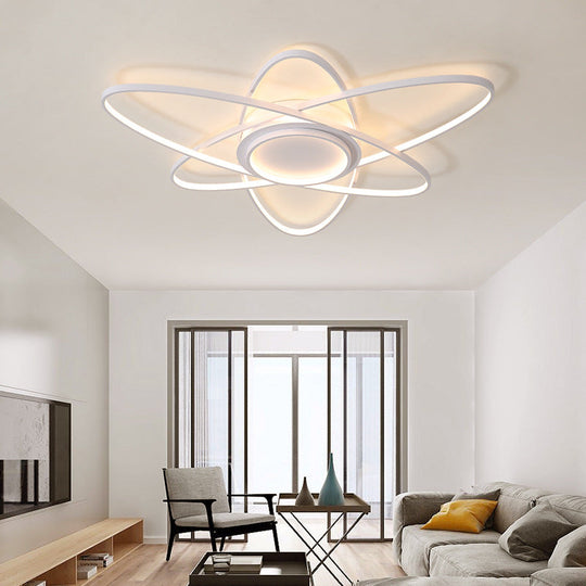 Modern Creative Ceiling Lights - Acrylic and Metal Light Fixture (25.5"/31.5"/39"), Warm/White Lighting