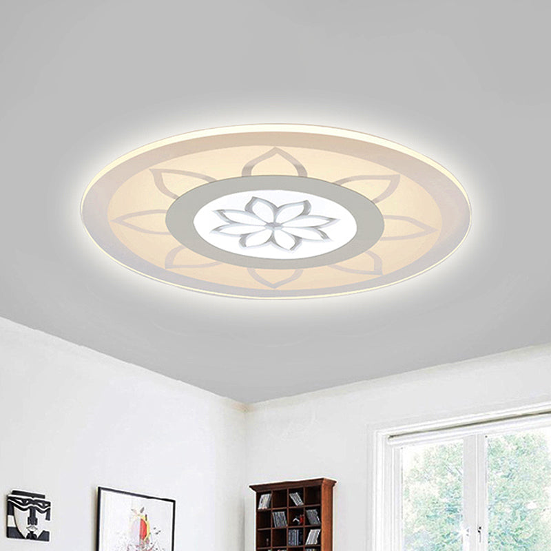 Blossom Acrylic LED Flushmount Ceiling Lamp in Warm/White, 8"/16.5"20.5" Wide