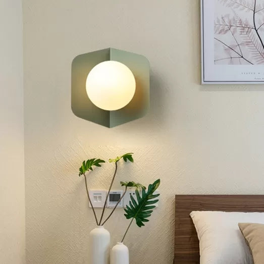 Macaron Loft Flush Mount Light: Orb Shade, Frosted Glass, 1-Bulb Ceiling Fixture for Hallway