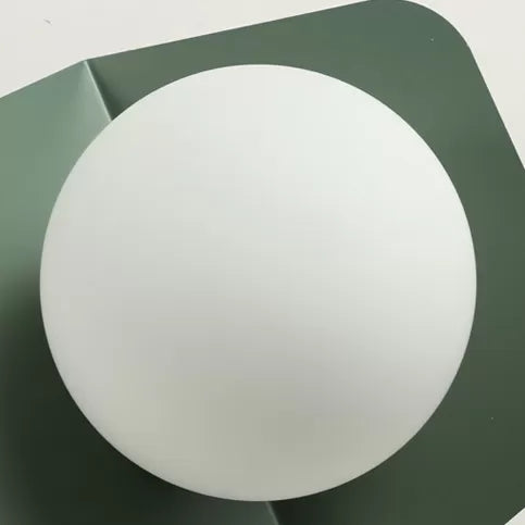 Macaron Loft Flush Mount Light: Orb Shade, Frosted Glass, 1-Bulb Ceiling Fixture for Hallway