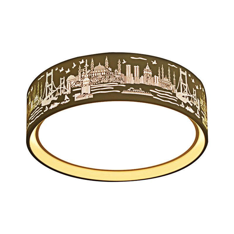 City View Acrylic LED Ceiling Light for Study Room - Stylish and Bright in White