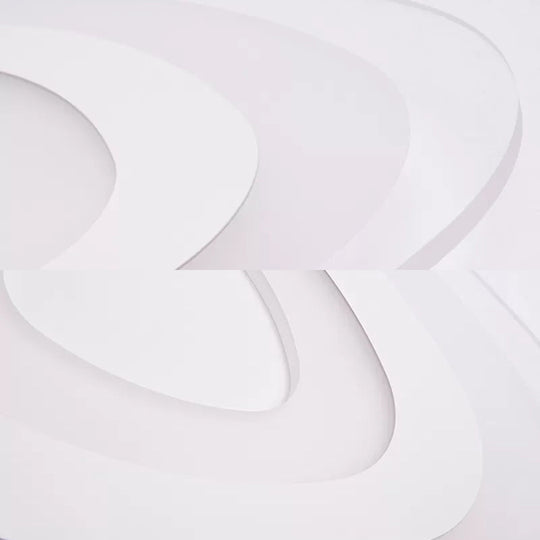 Modern White Acrylic LED Ceiling Mount Light - Triangle Design for Dining Room