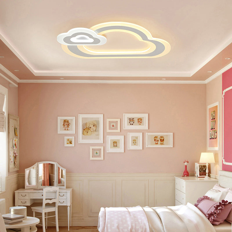 Contemporary LED Flush Ceiling Light: Slim Panel Lamp for Living Room in White Acrylic